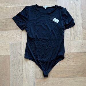 Gianni Bini Black Short Sleeve Bodysuit - NWT